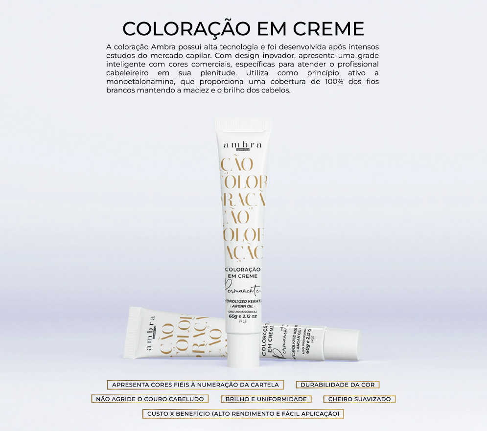 tinta coloração em creme sem amonia